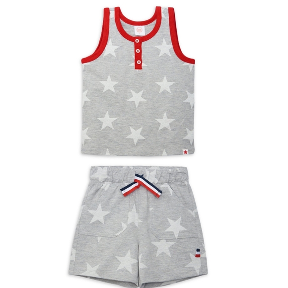 wonder nation Other - Wonder Nation Toddler Boys’ Americana Print Tank Top and Shorts Set, 2-Piece 2T